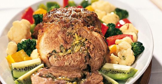 Баранья нога с киви