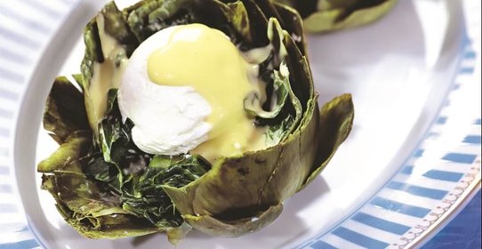 Артишоки, фаршированные шпинатом