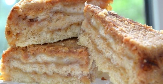 Насыпной пирог с яблоками