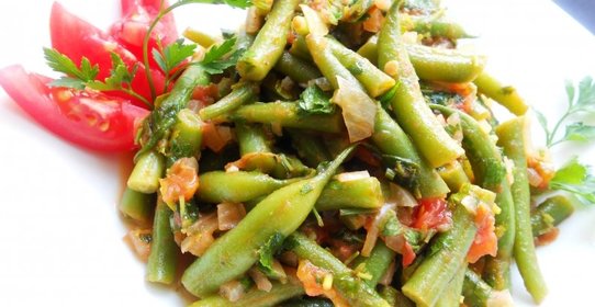 Салат из стручковой фасоли по-гречески