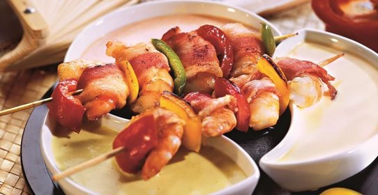 Шашлычки из креветок