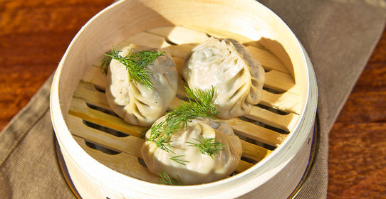 Манты с грибами