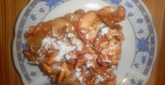 Пирог с овсянкой и яблоками