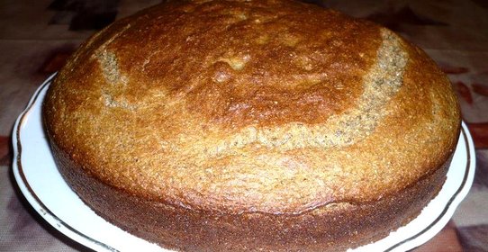 Пирог с бананами и отрубями