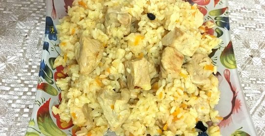 Домашний плов со свининой в казане