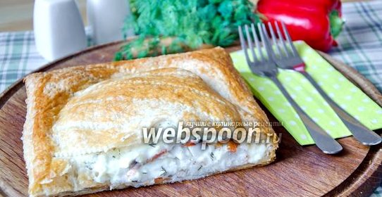 Слоёный пирог с рыбой