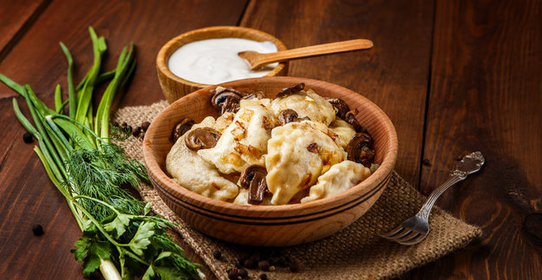 Вареники с картофелем и грибами