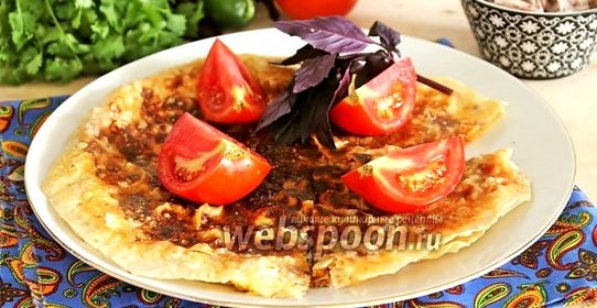 Пирог из лаваша на сковороде