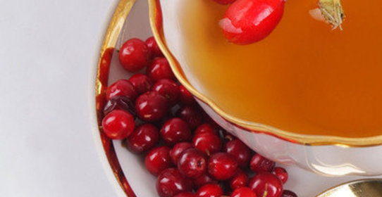 Чай с брусникой и мятой