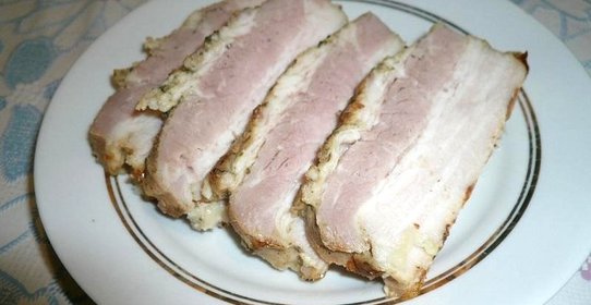 Грудинка запеченная в пакете