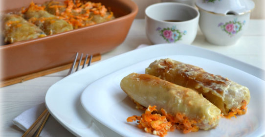 Постные голубцы с рисом