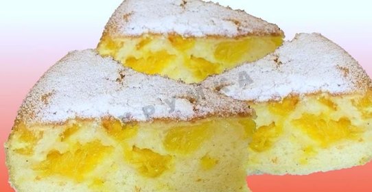 Шарлотка с апельсинами в мультиварке