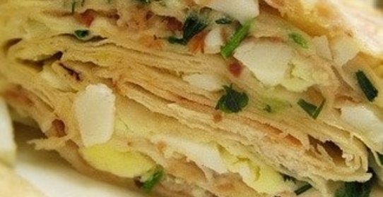 Рулет из лаваша с тунцом