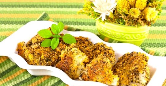 Цветная капуста, жаренная в панировочных сухарях