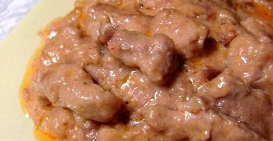 Свинина по-строгановски