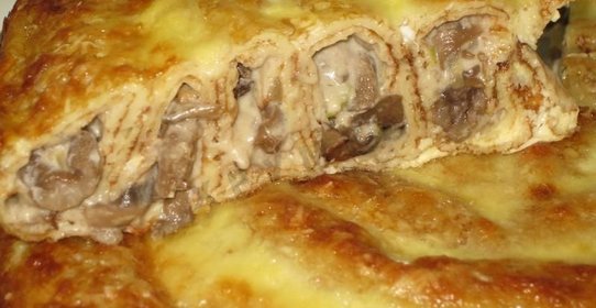 Блинный пирог Грибное чудо