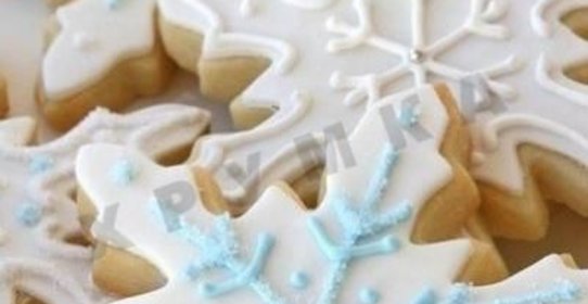 Новогоднее печенье Снежинка