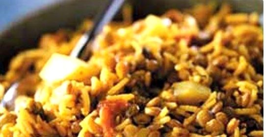 Кичри с машем, рисом и адыгейским сыром