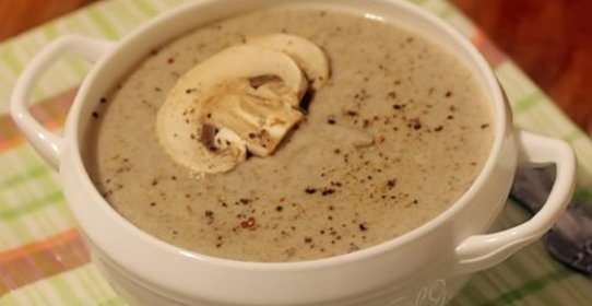 Крем-суп из шампиньонов и белых грибов