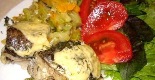 Хек с брокколи