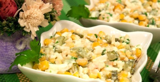 Салат с мясом криля