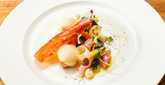 Камчатский краб с мини-овощами