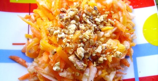 Салат из тыквы с яблоком