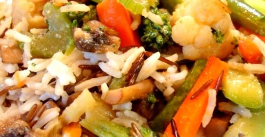 Плов с курицей и кабачками