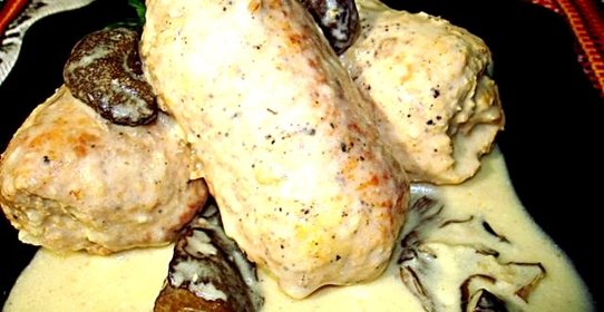 Свиные рулетики с фаршем