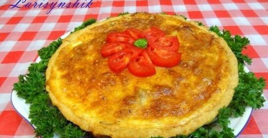 Пирог с лисичками