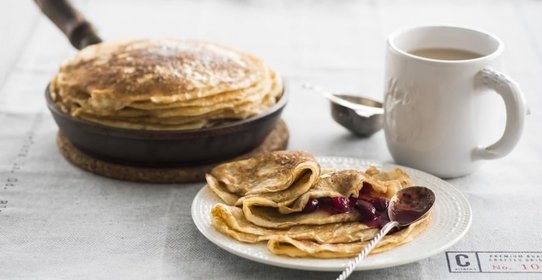 Заварные блины на кефире