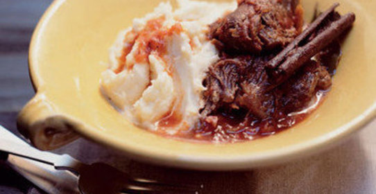 Говядина и пюре с лимоном