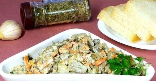 Вешенки со сметаной