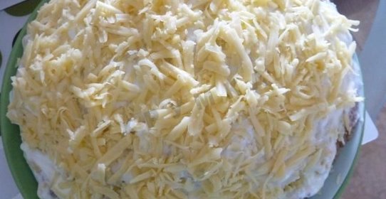 Салат Нежнее нежного с мясом и сыром