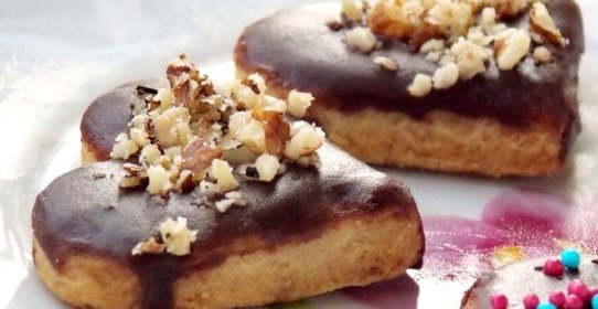 Печенье в форме сердечек