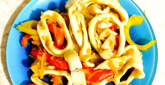 Тушеные кальмары