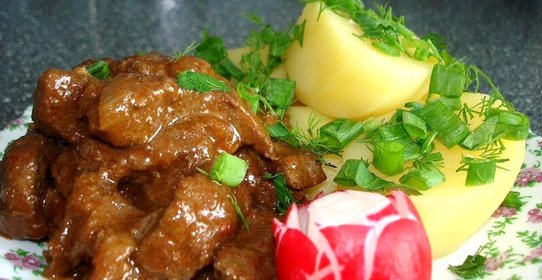 Говяжья печень по‑восточному