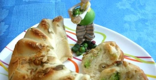 Пирог с овощами из дрожжевого теста