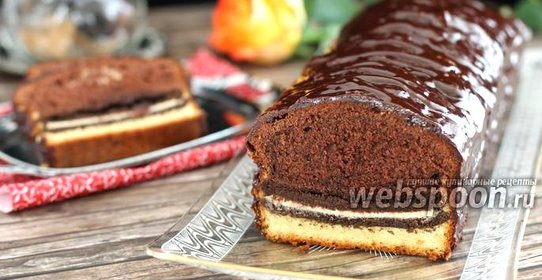 Шоколадный кекс с печеньем