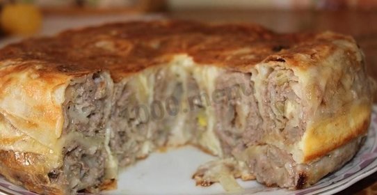 Пирог Лаваш в заливке