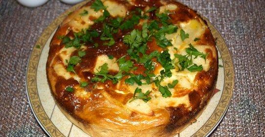 Пирог с индейкой и картофелем