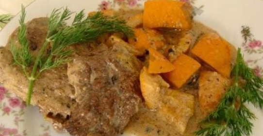 Мясо с апельсинами