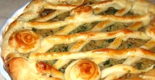 Пирог со шпинатом и капустой