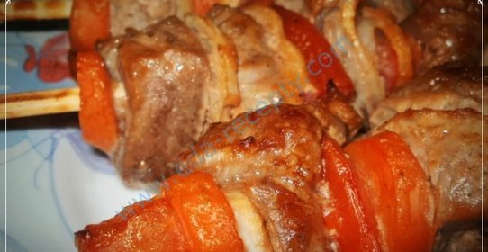 Домашний шашлык из шеи в соевом соусе