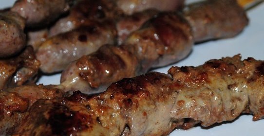 Шашлык из куриных сердечек