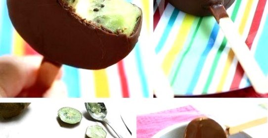 Киви в шоколадной глазури