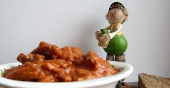 Гуляш из соевого мяса