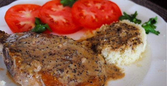 Свинина с горчичным соусом