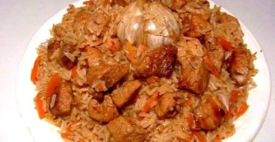 Плов из свинины в казане