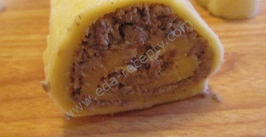 Рулет с грибами и сыром курицей